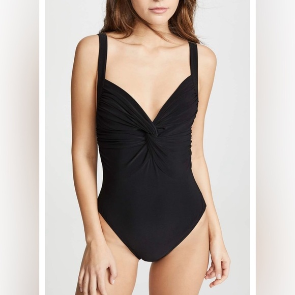 Norma Kamali Twisted Mia One Piece Swimsuit - Picture 2 of 8